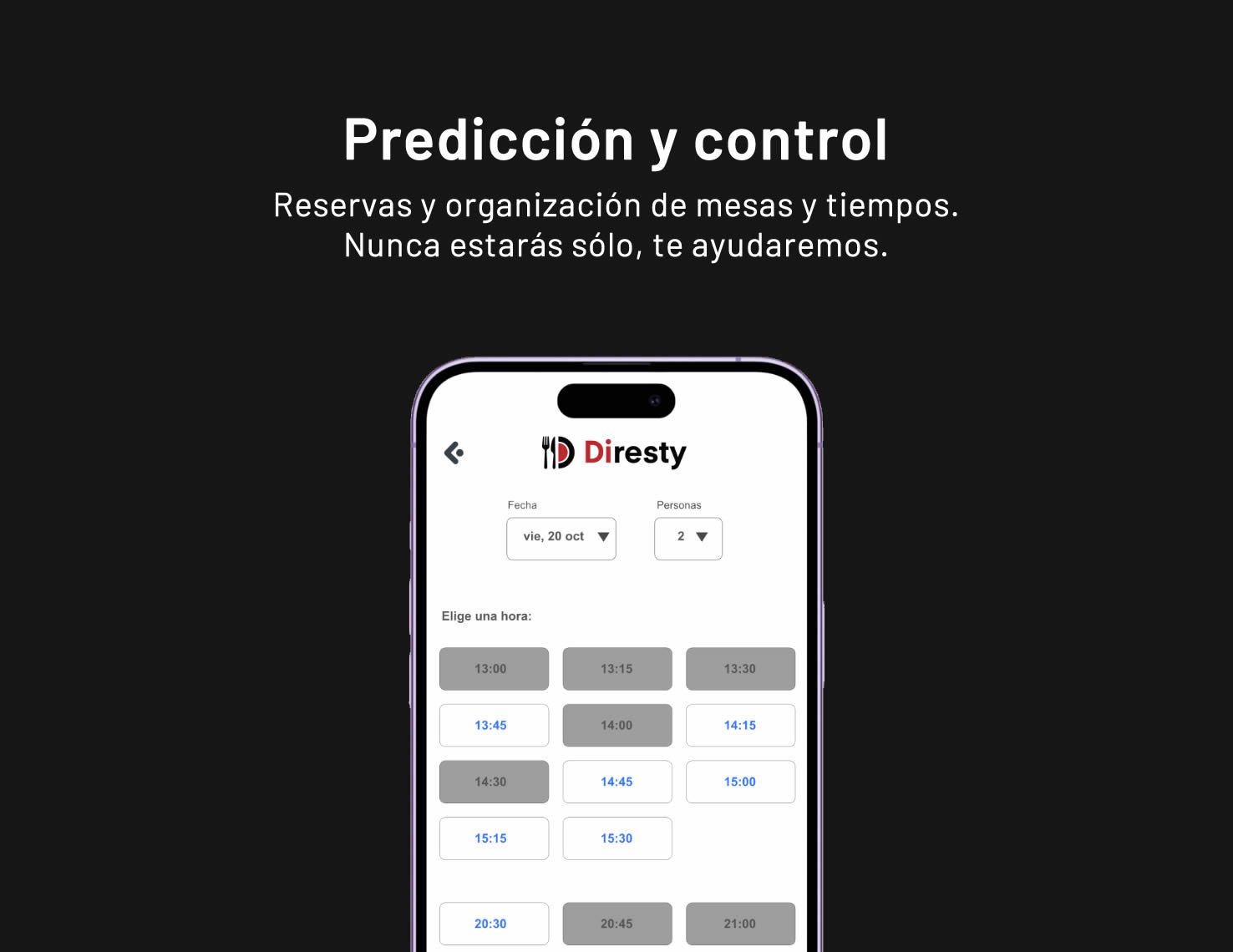 Diresty app de gestión para restaurantes y bares