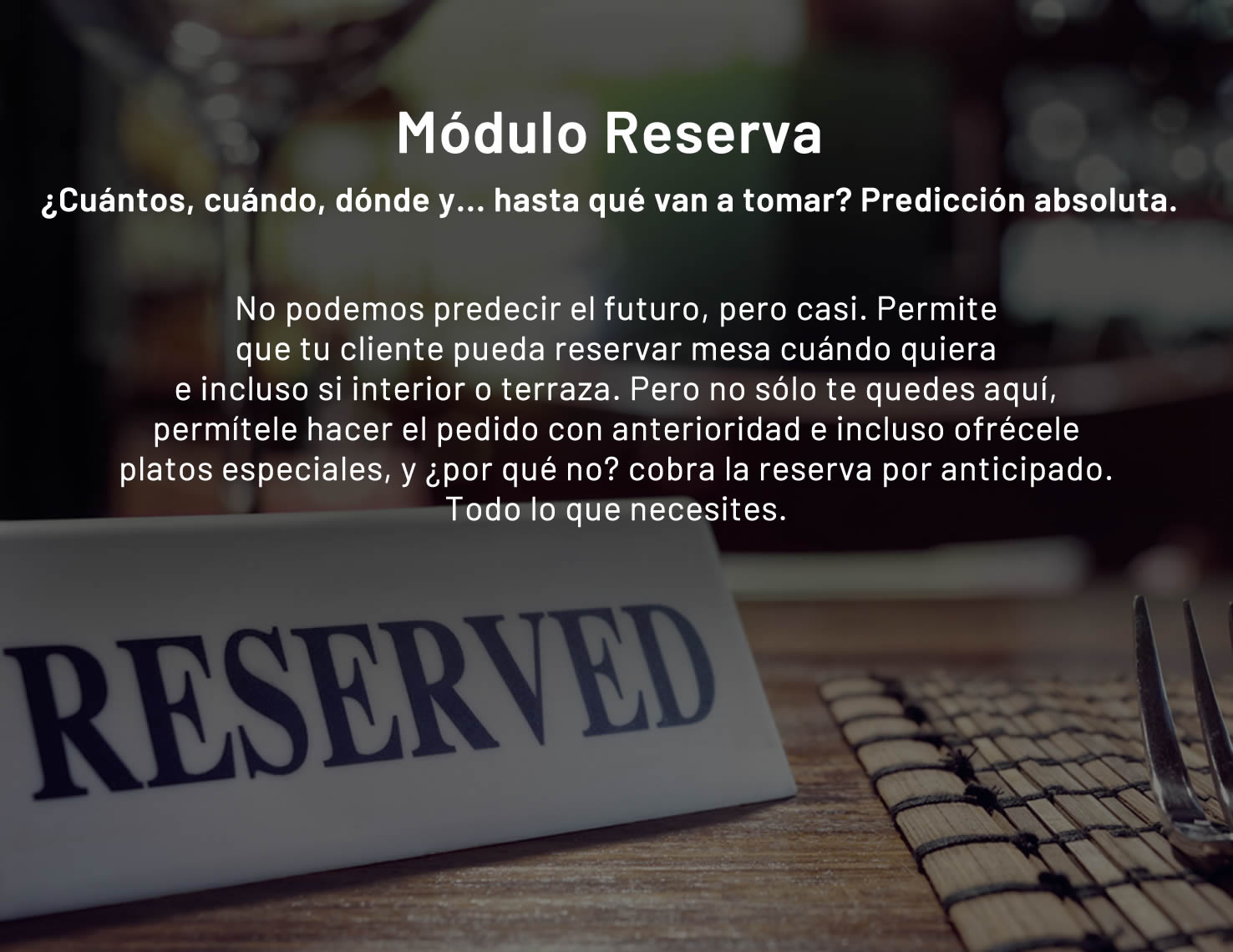 Reserva mesa en un bar o restaurante Diresty